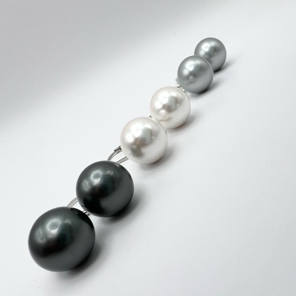 SHELL PEARL EARRINGS - Picture 1 of 11